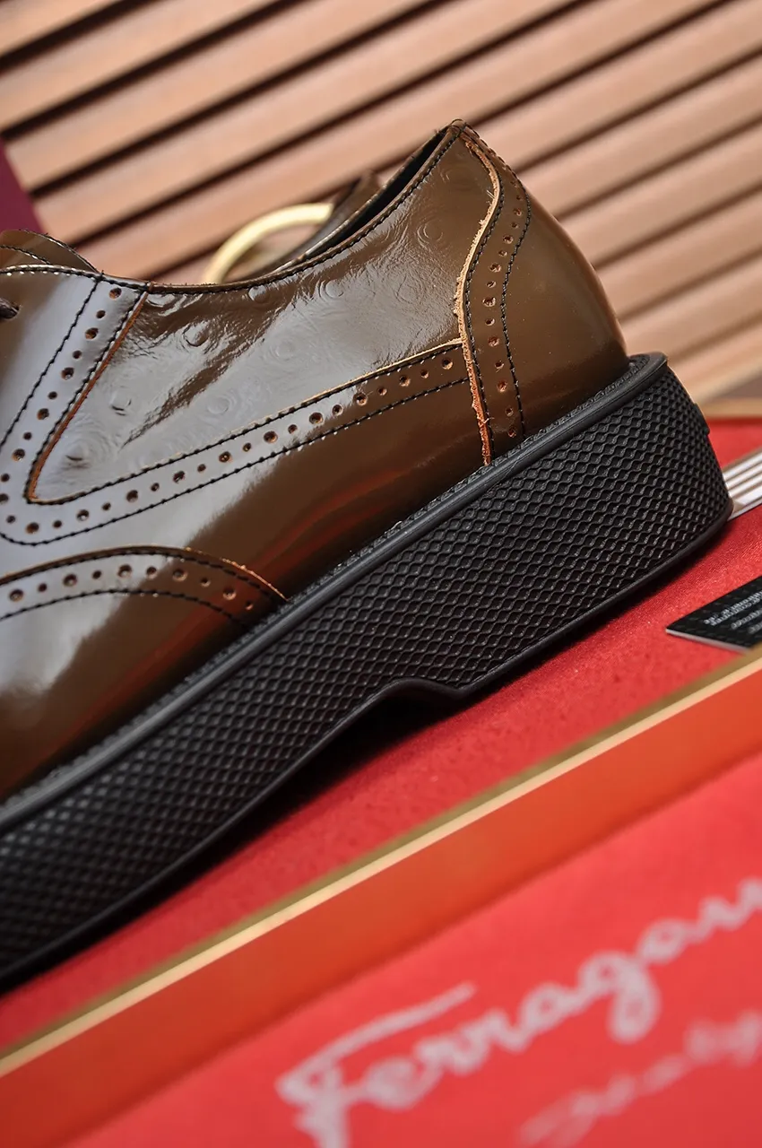 Men's shoes 💰720💶 [Ferragamo/Ferragamo] The latest model in the counter. Original imported open-sided high-quality cowhide hand-woven + imported 🐂 cowhide + original luxury metal buckle + original combination outsole. Comparison without pressure 38--45 (45 custom-made)